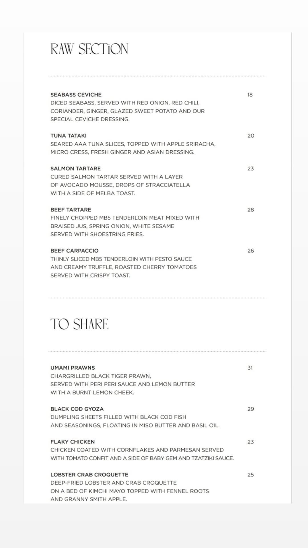 Marly's menu, page 7