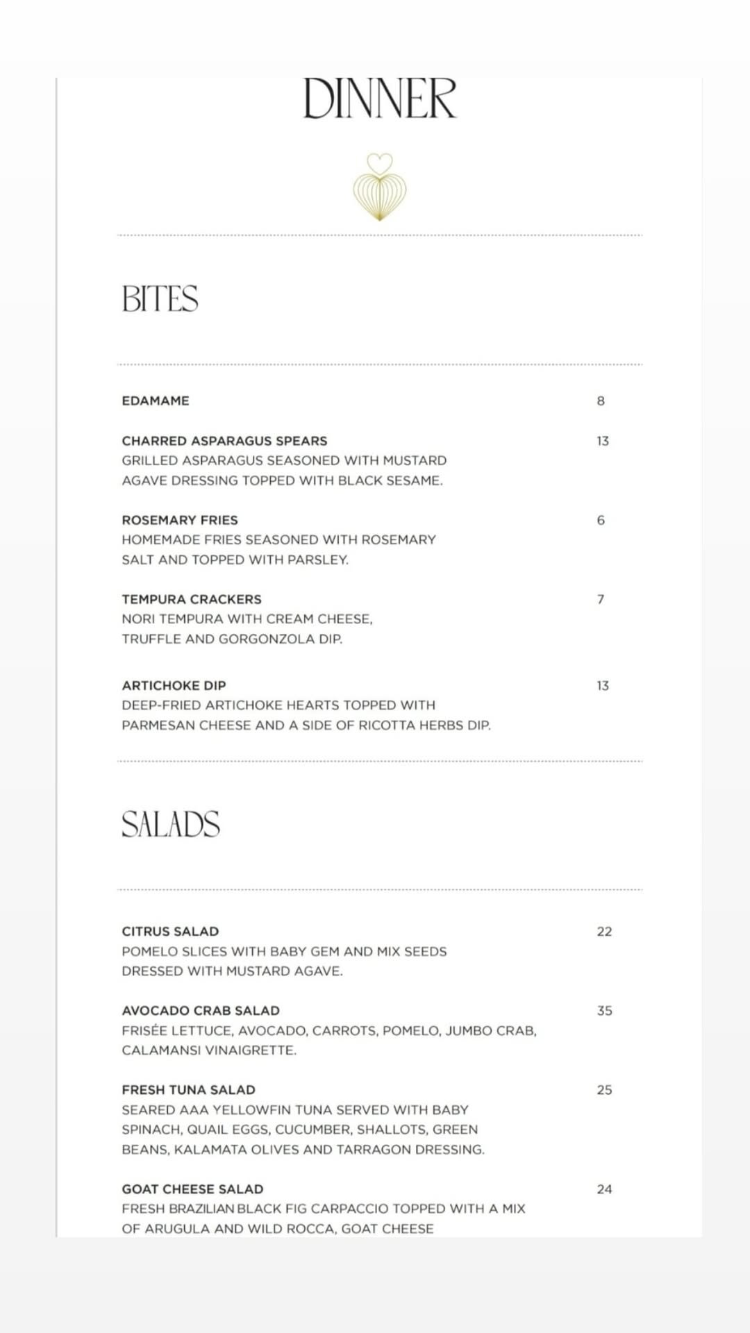 Marly's menu, page 6