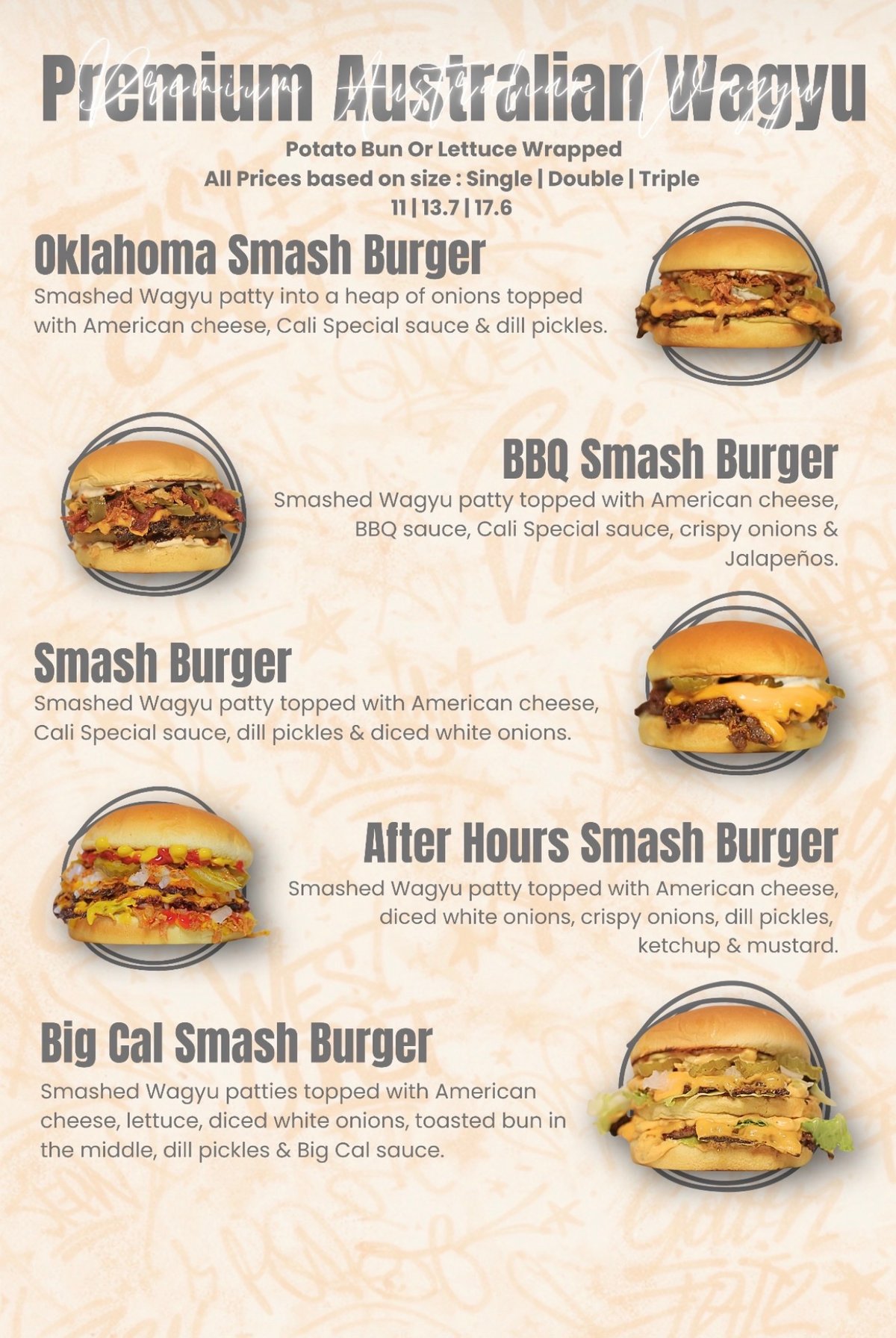 Cali Burger menu, page 2