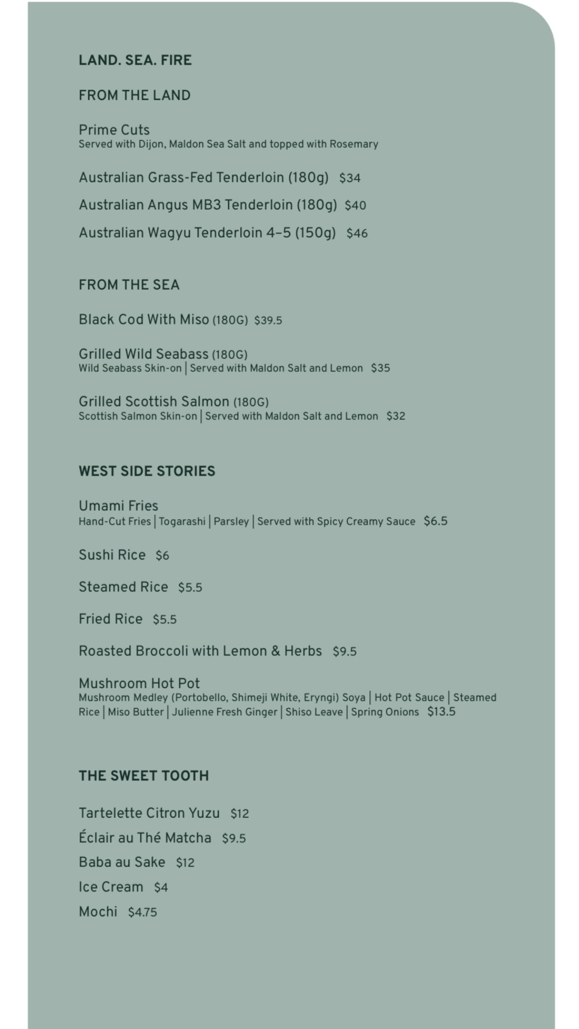 Uni Izakaya menu, page 4