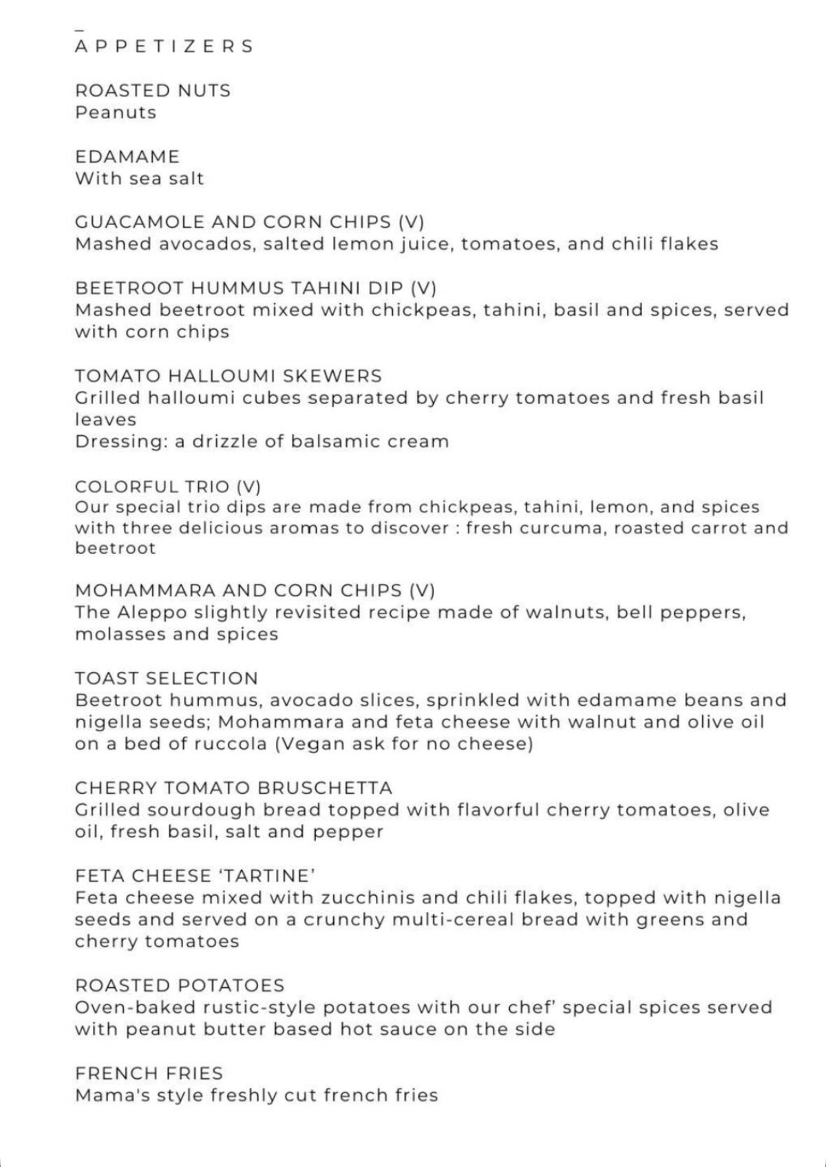 Union Marks menu, page 2