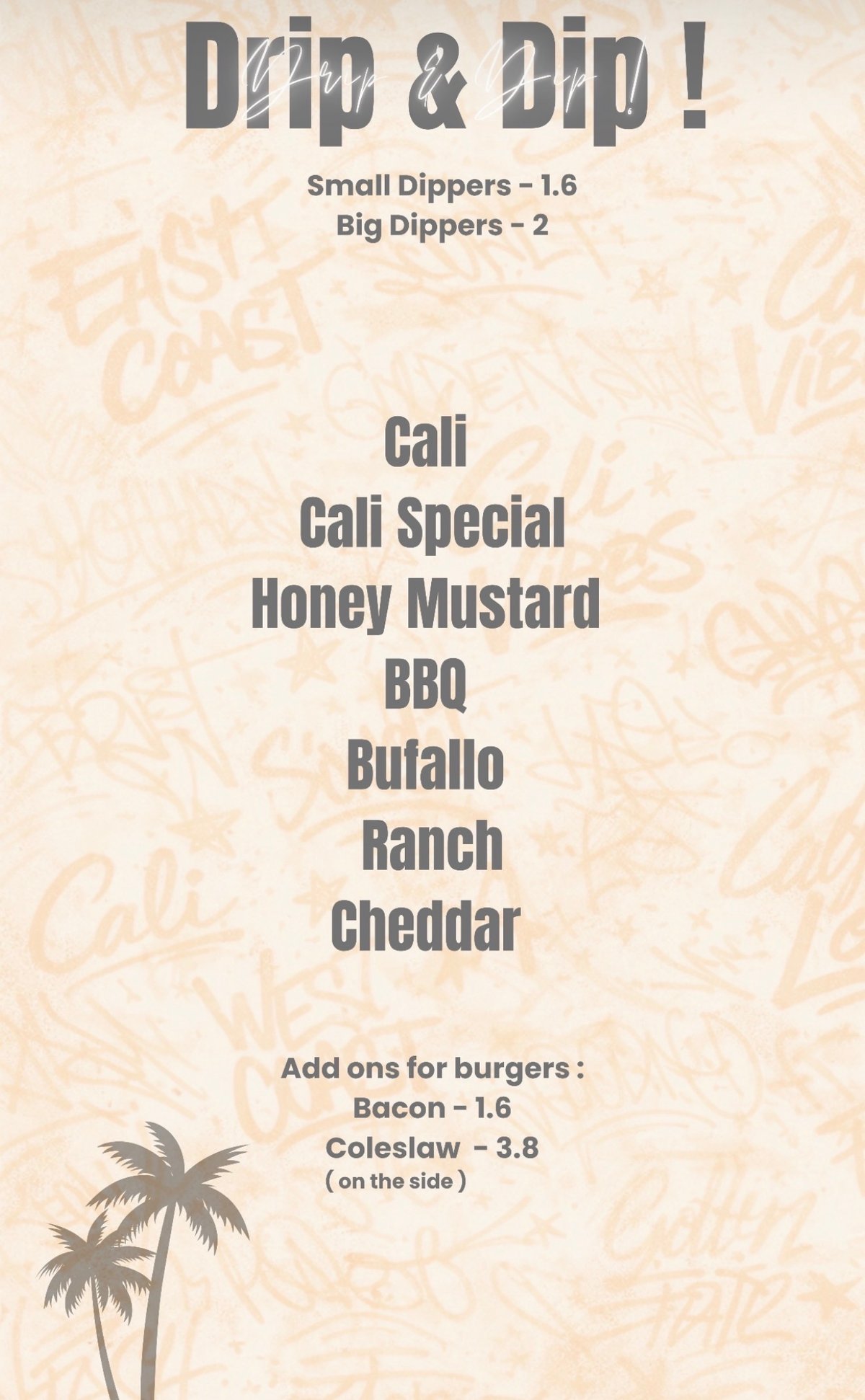 Cali Burger menu, page 4