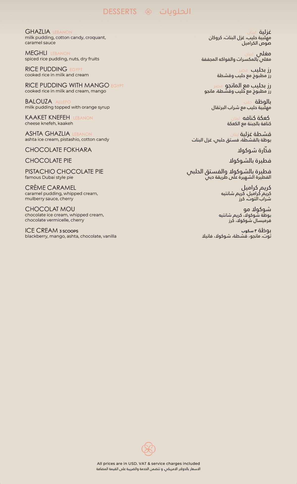 Café D'Orient menu, page 4