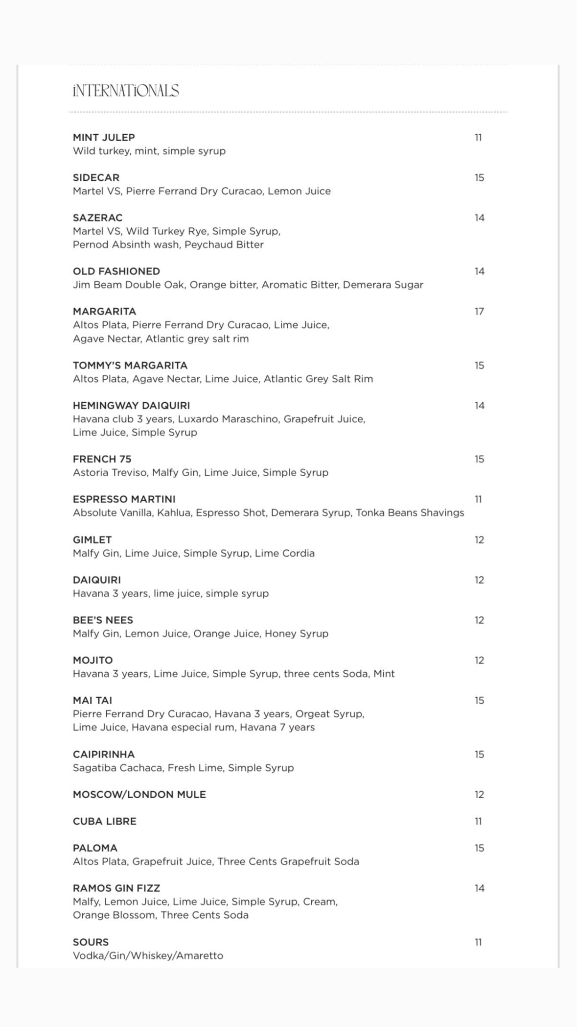 Marly's menu, page 11