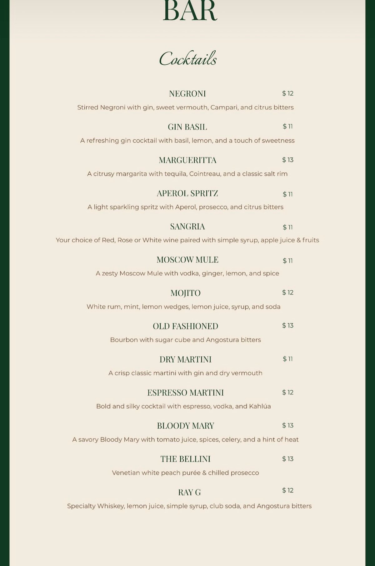 The Wood Factory Pizzeria menu, page 2
