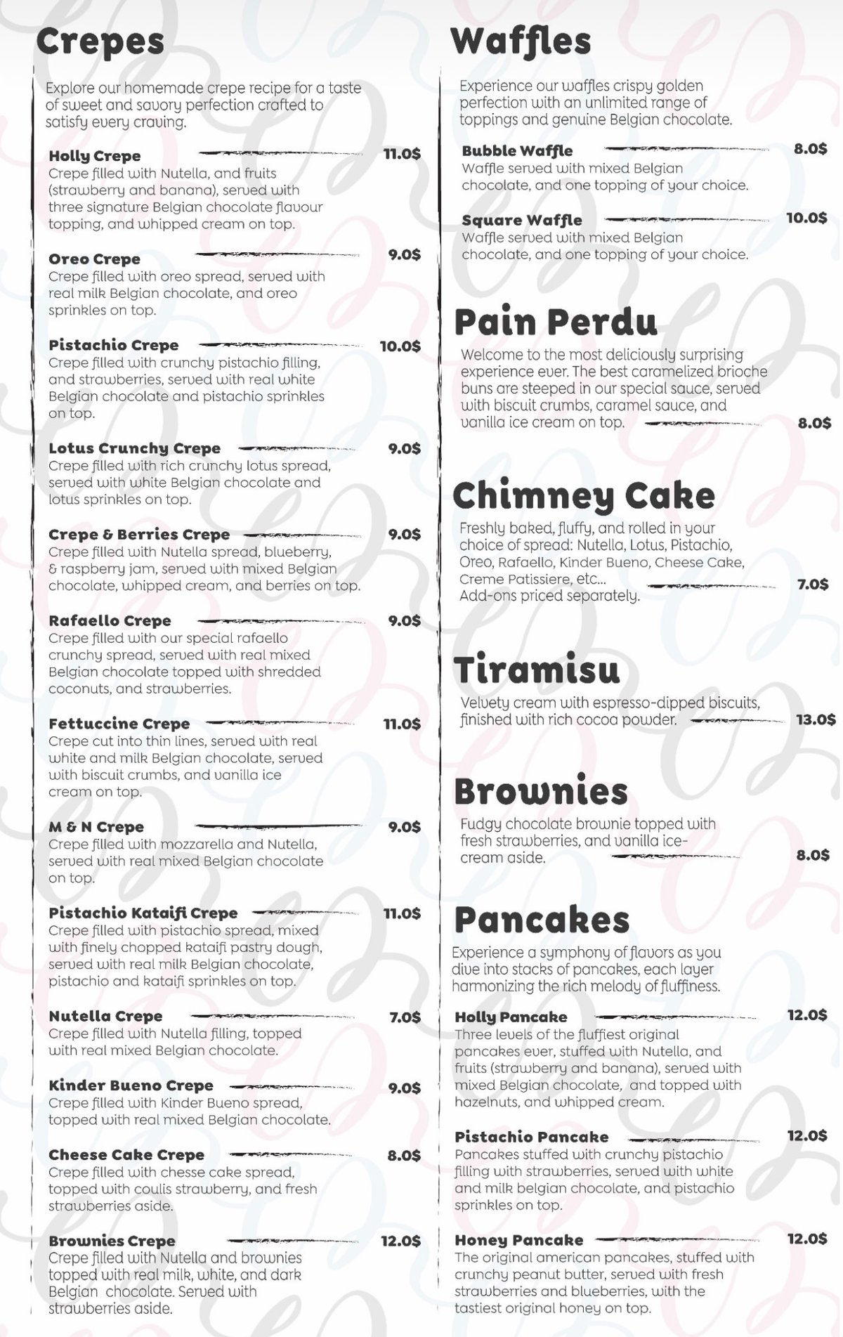 My Cravings menu, page 2