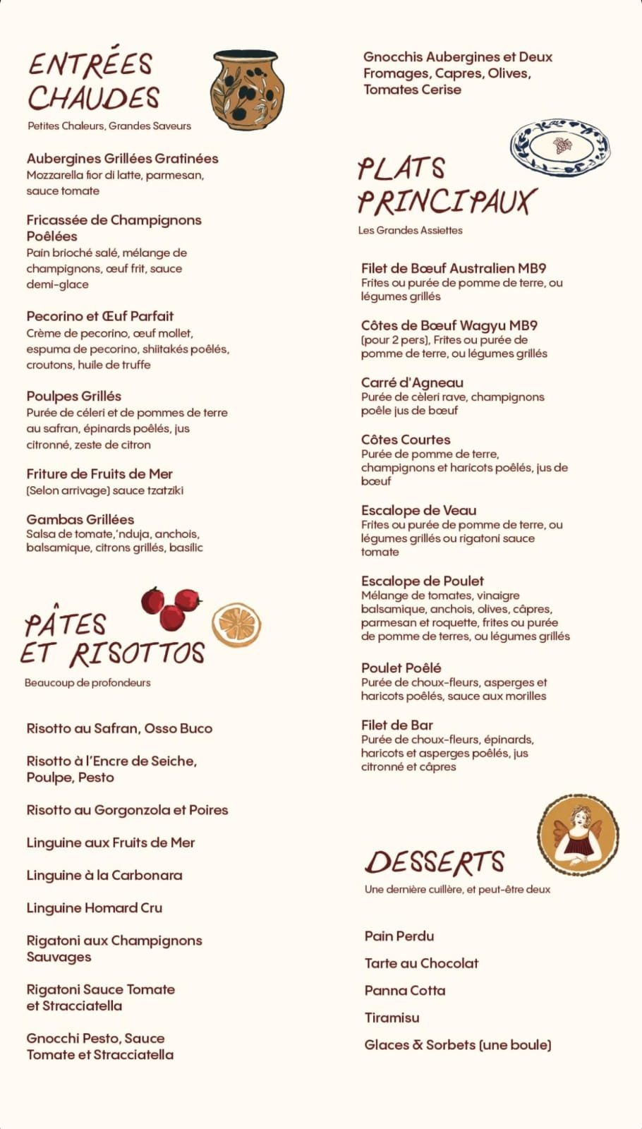 Belli menu, page 2