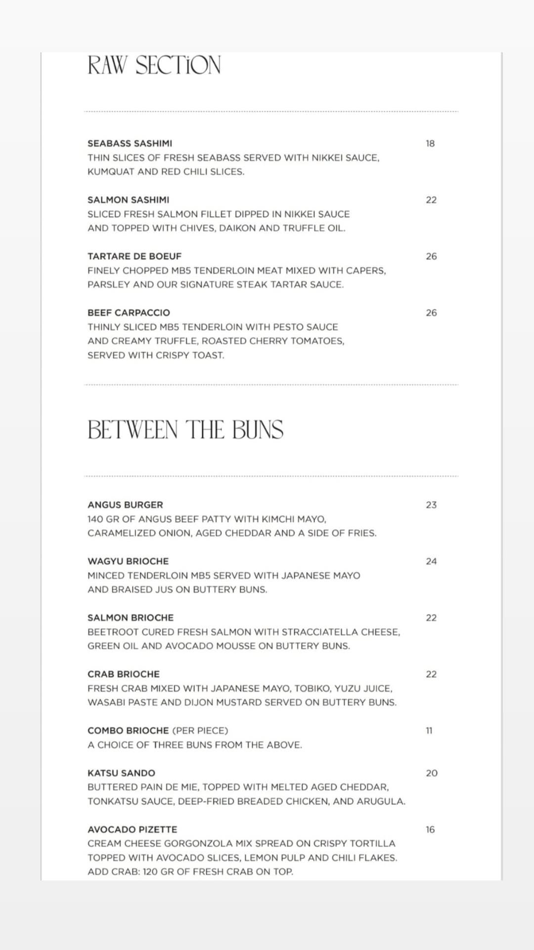 Marly's menu, page 3