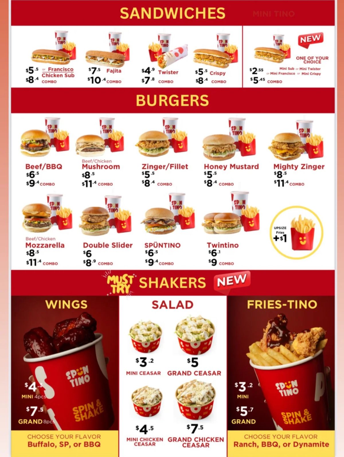Spuntino menu, page 2