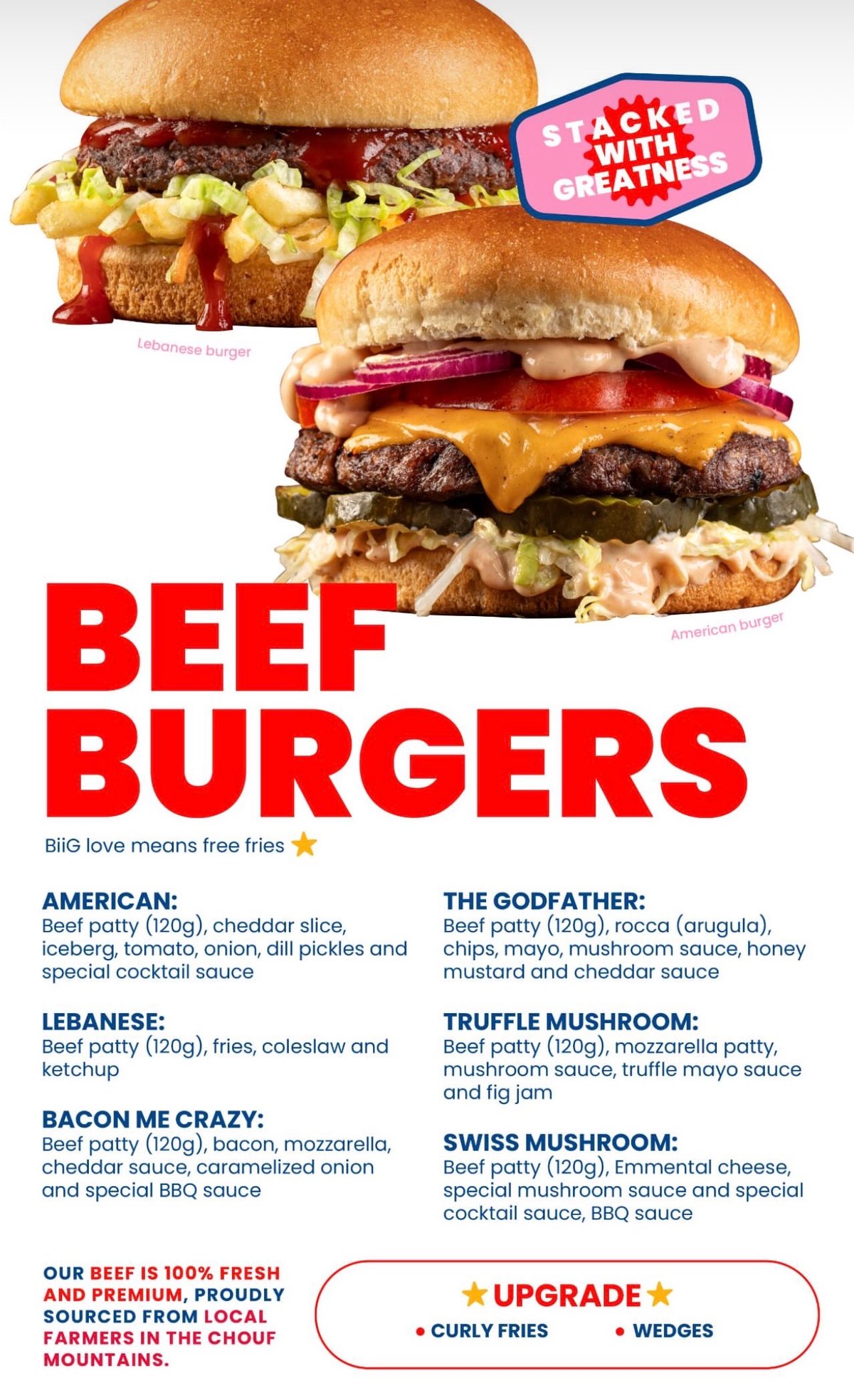 BIIg Burger menu, page 1