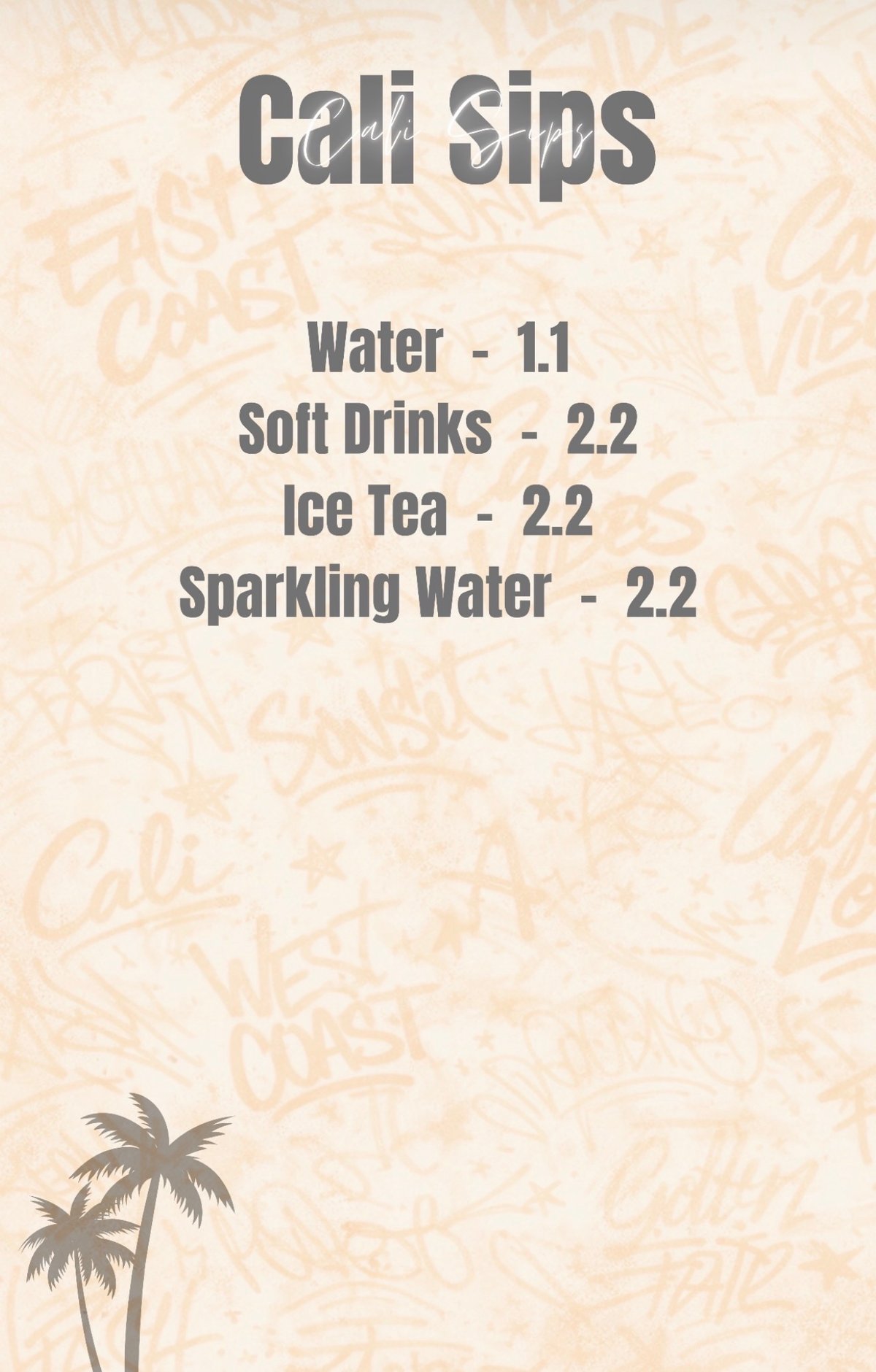 Cali Burger menu, page 5