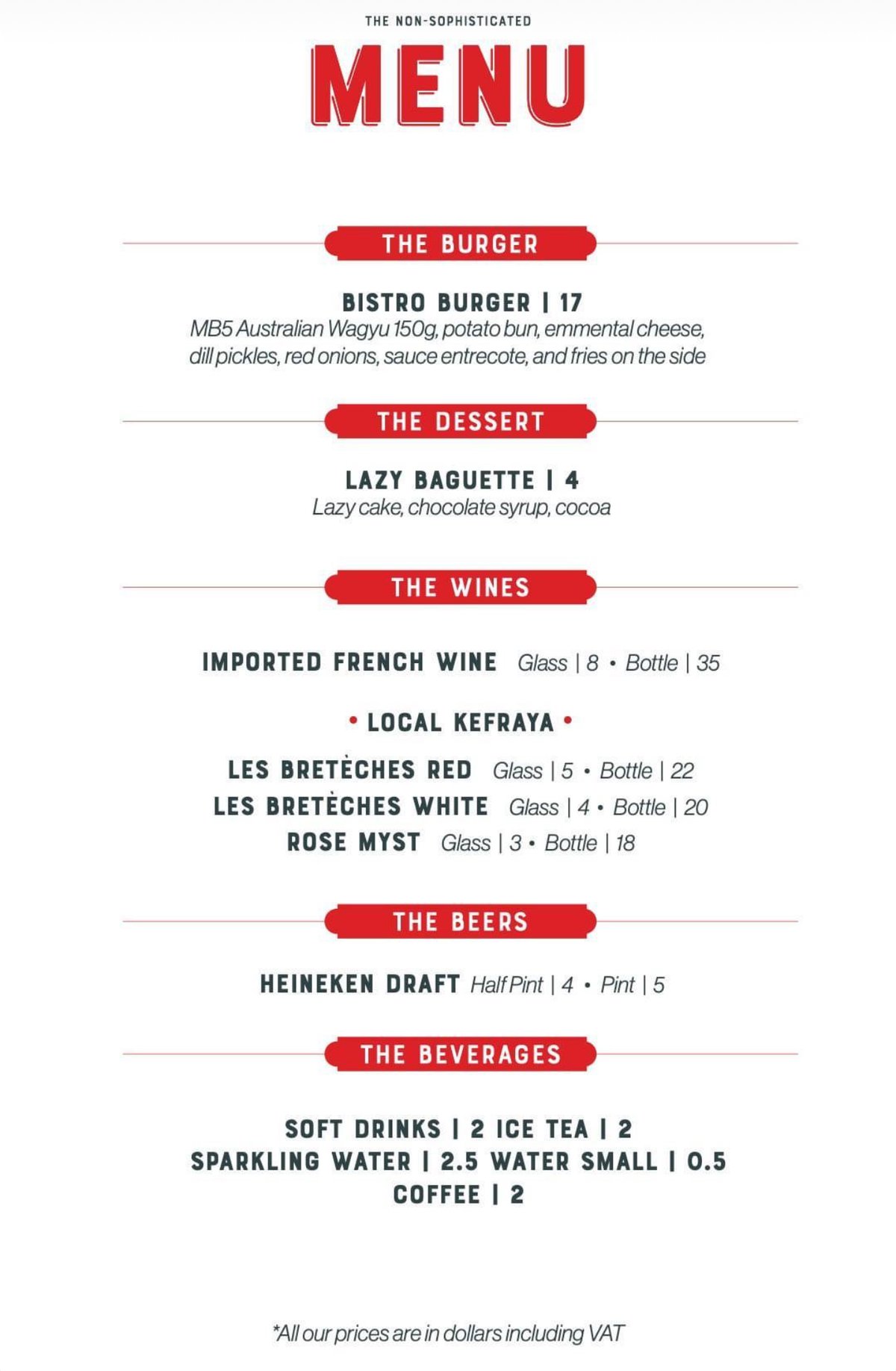 Baguette Bistro menu, page 2