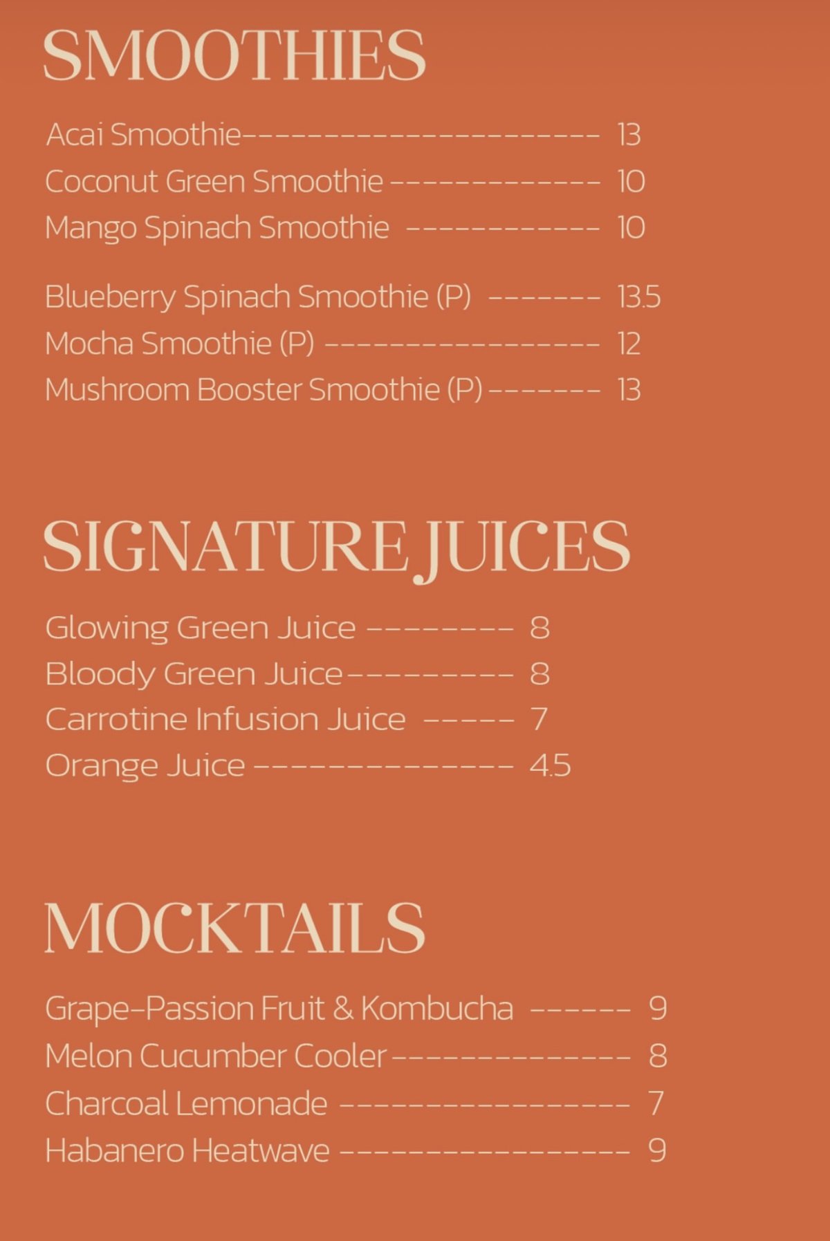 Hale menu, page 4