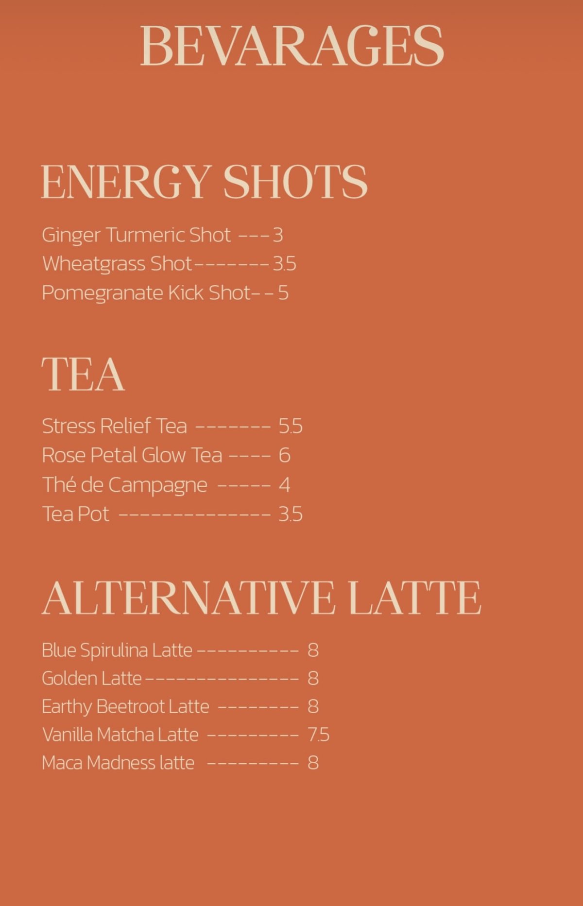Hale menu, page 2