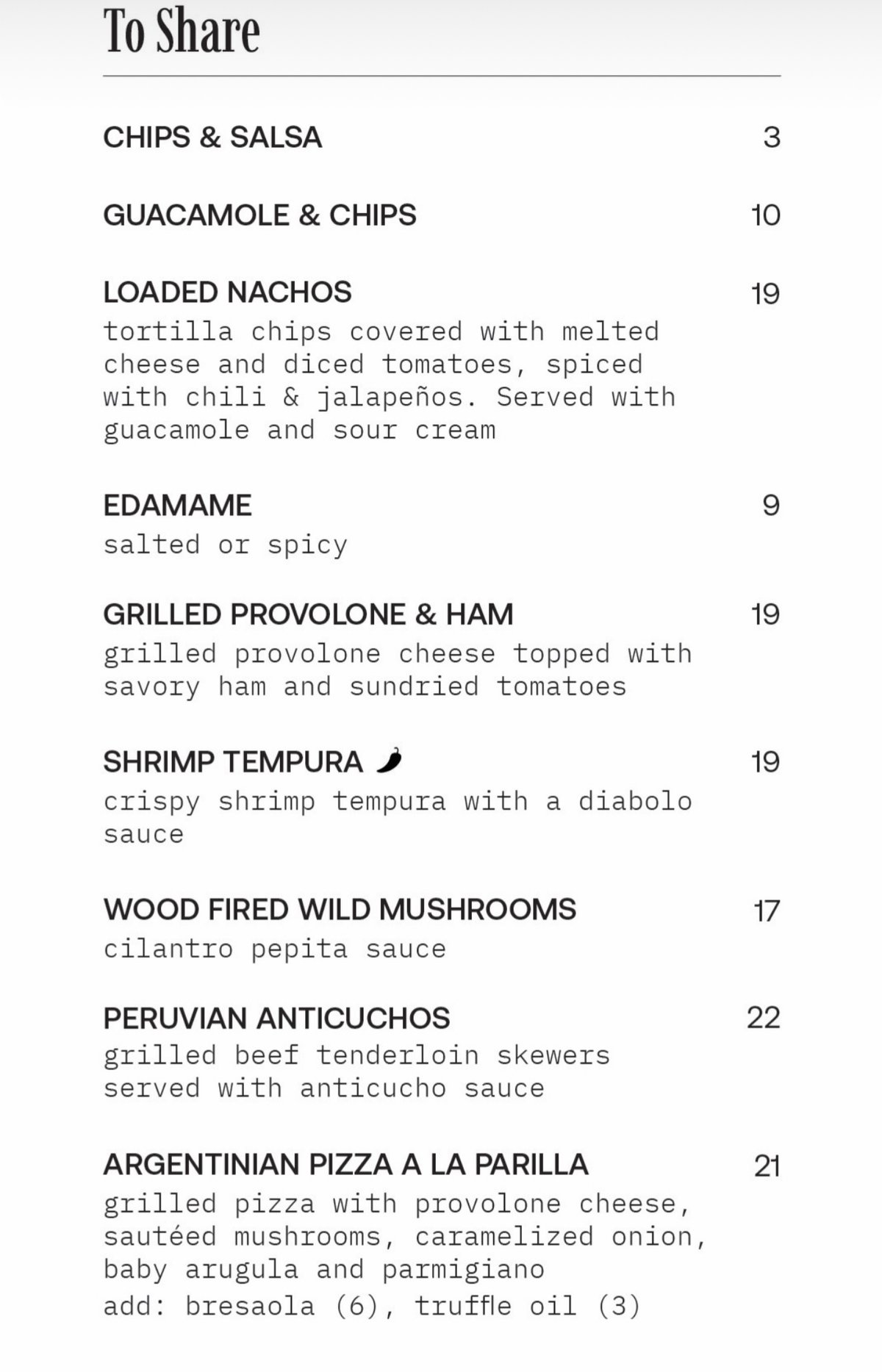 Transatlantic menu, page 6