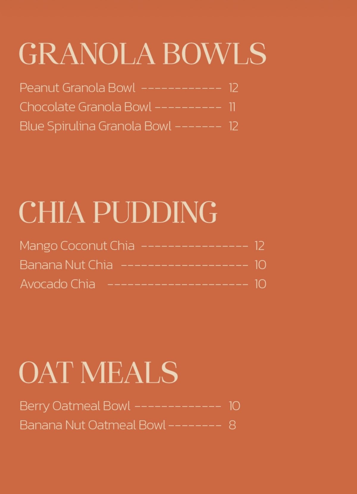 Hale menu, page 1