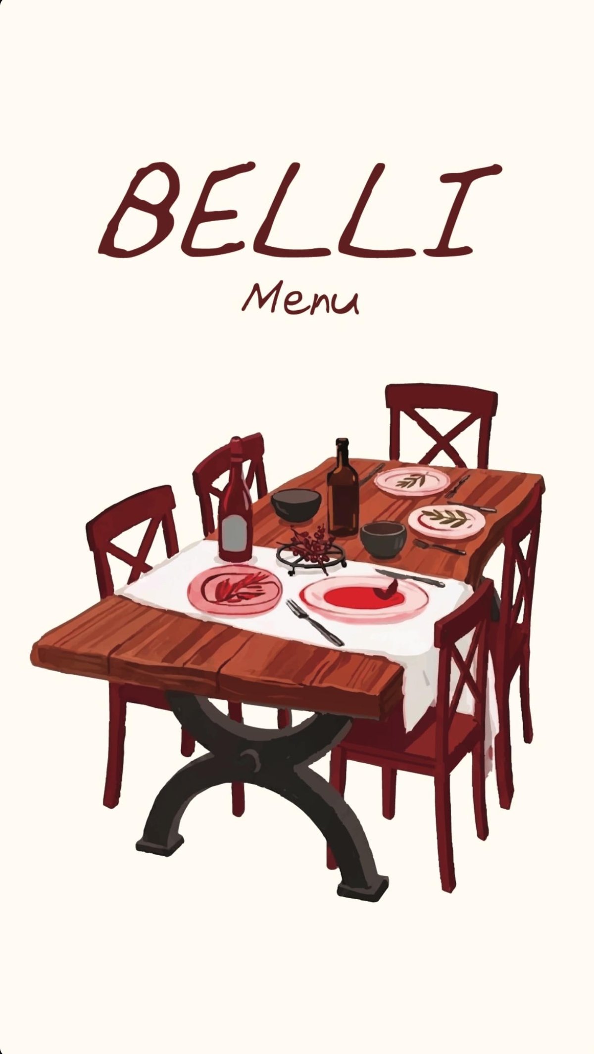 Belli menu, page 1