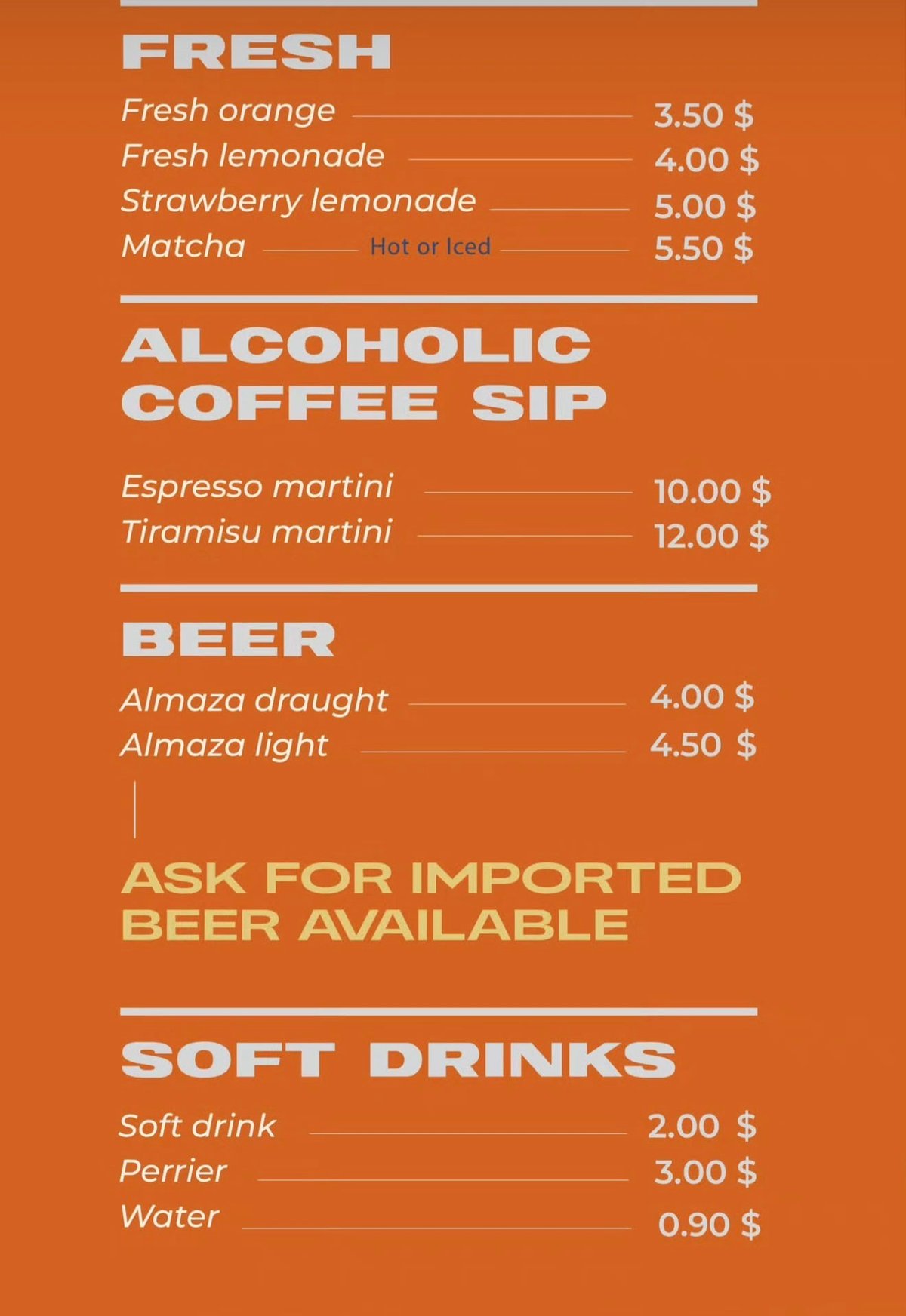 Space menu, page 6