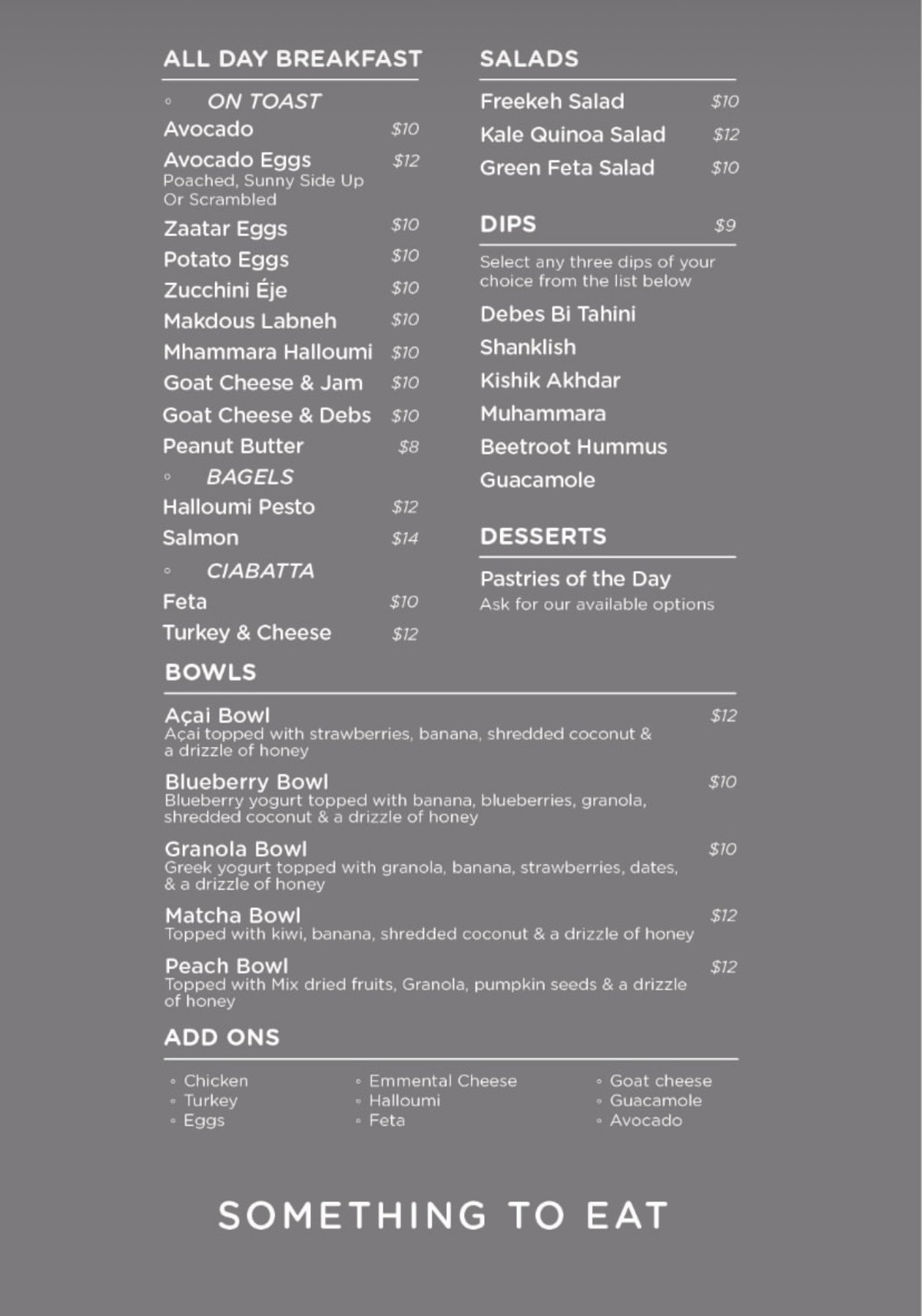 Daraj menu, page 2