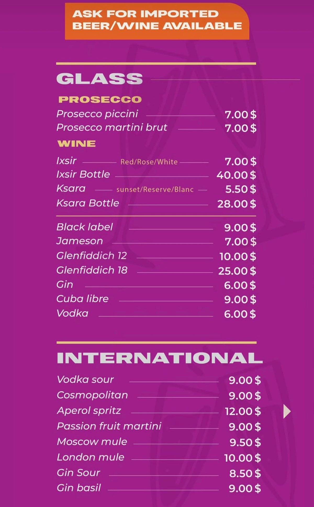 Space menu, page 7