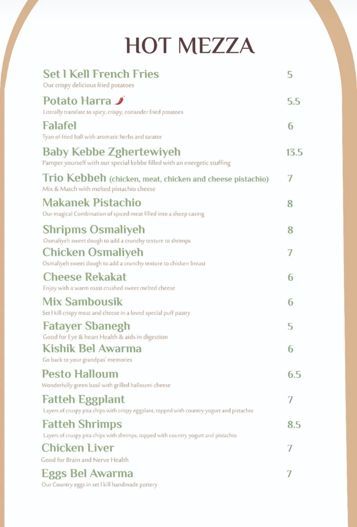 Set El Kell menu, page 12