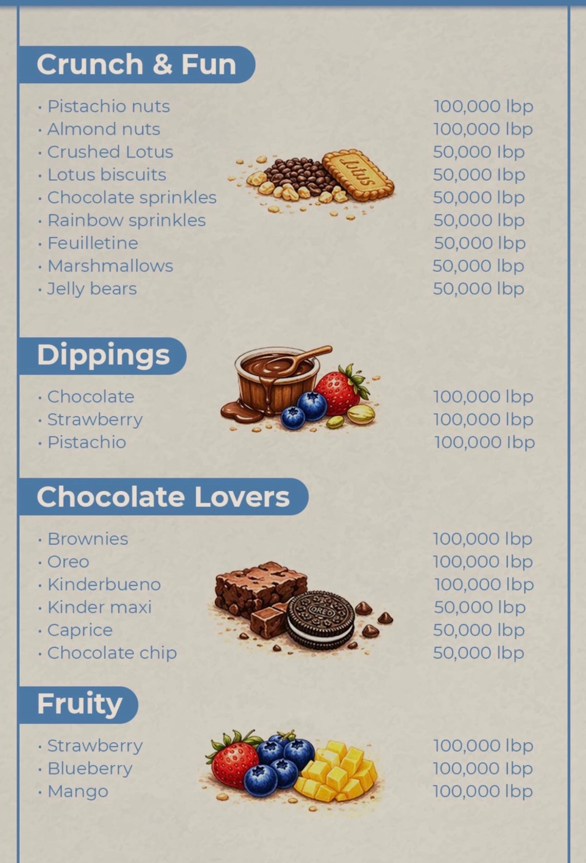 Merry Cream Alfred menu, page 1