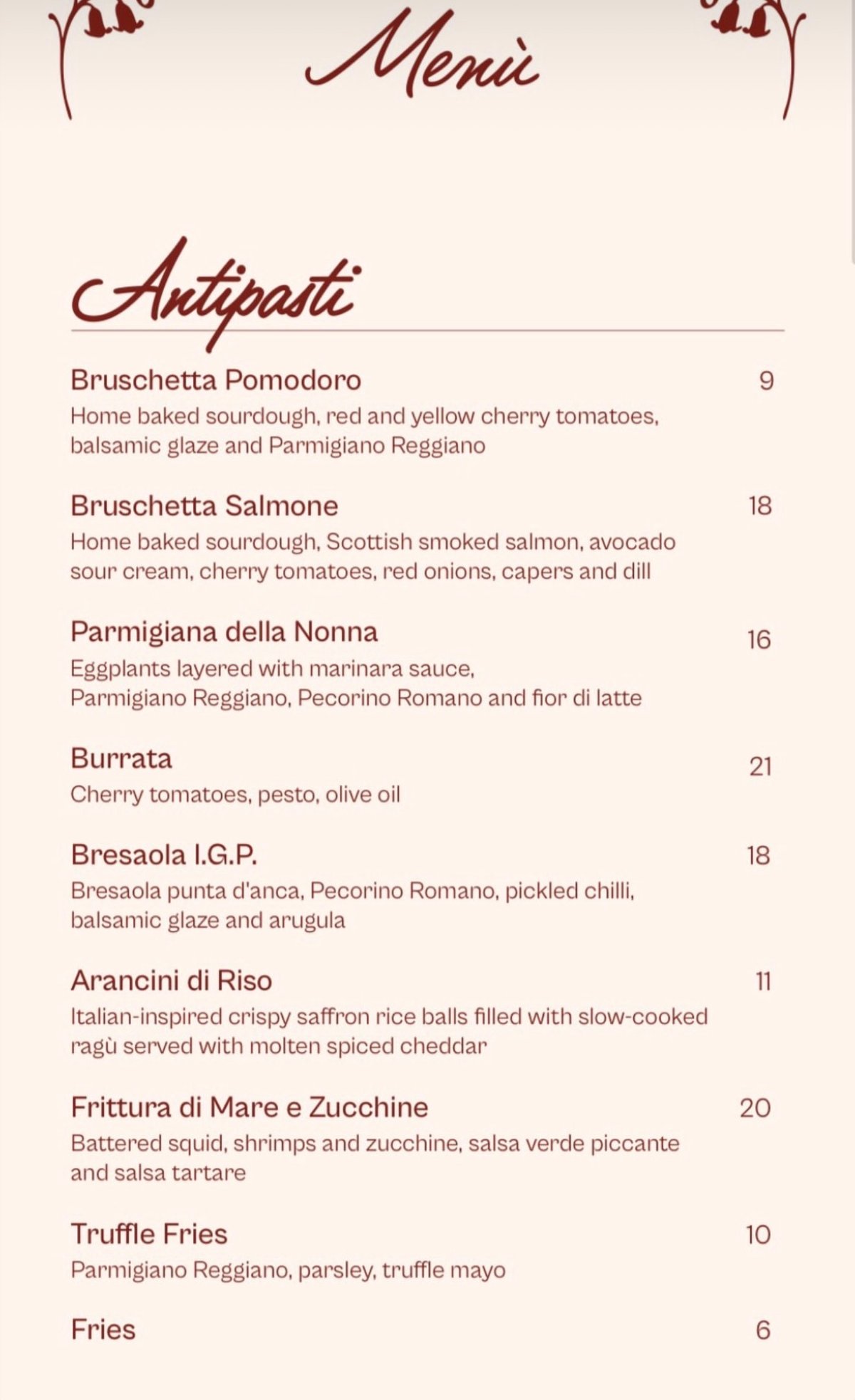 La Campanella  menu, page 6