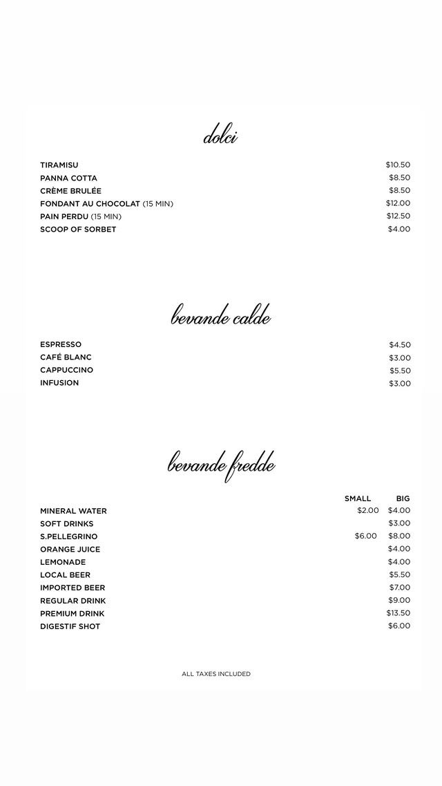 Luigi Cucina Italiana menu, page 6