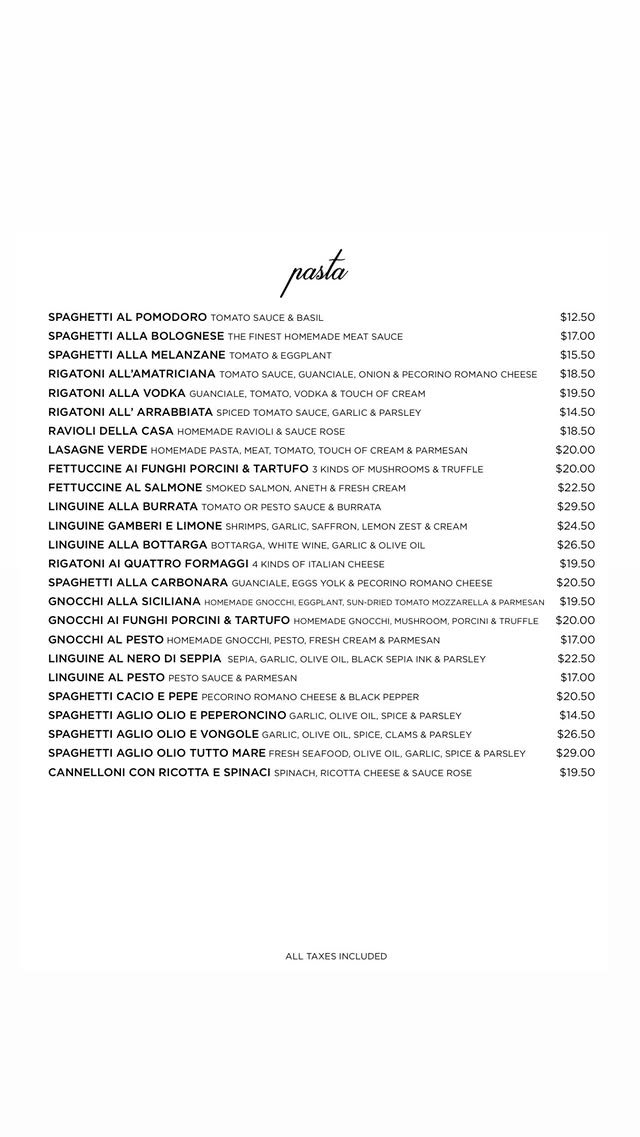 Luigi Cucina Italiana menu, page 3