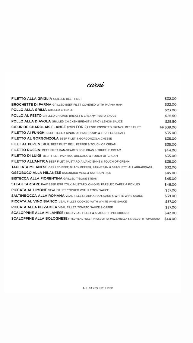 Luigi Cucina Italiana menu, page 5