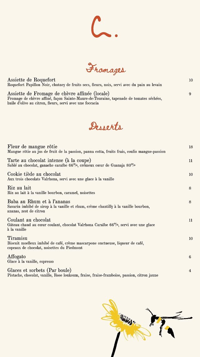 Cezanne menu, page 8