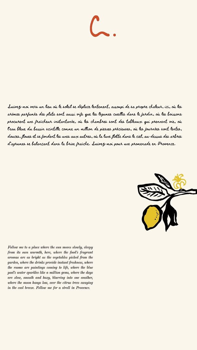 Cezanne menu, page 1