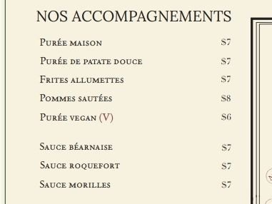 Jean Claude menu, page 4
